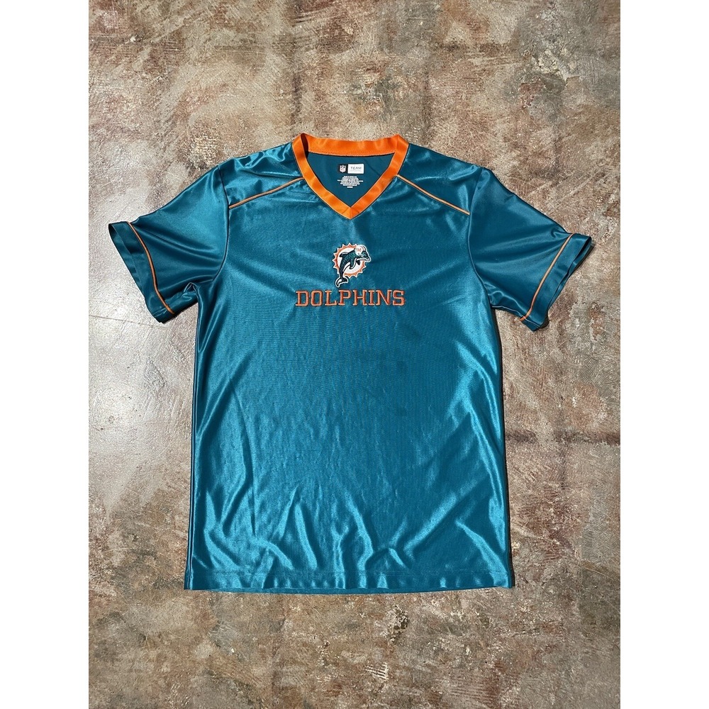 Vintage Miami Dolphins NFL Apparel Football Jersey Shirt Aqua 2000s Sz M *